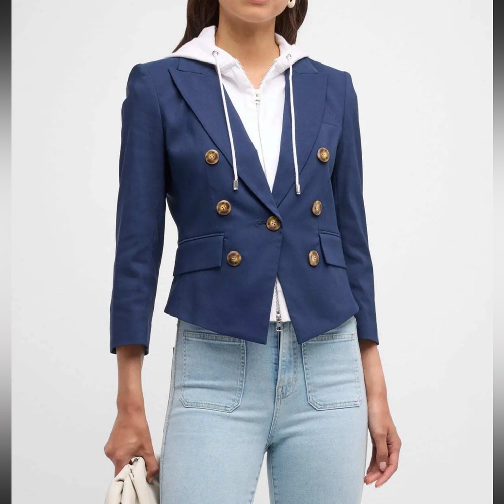 Veronica Beard Lutece Dickey Double Breasted Twill Jacket
